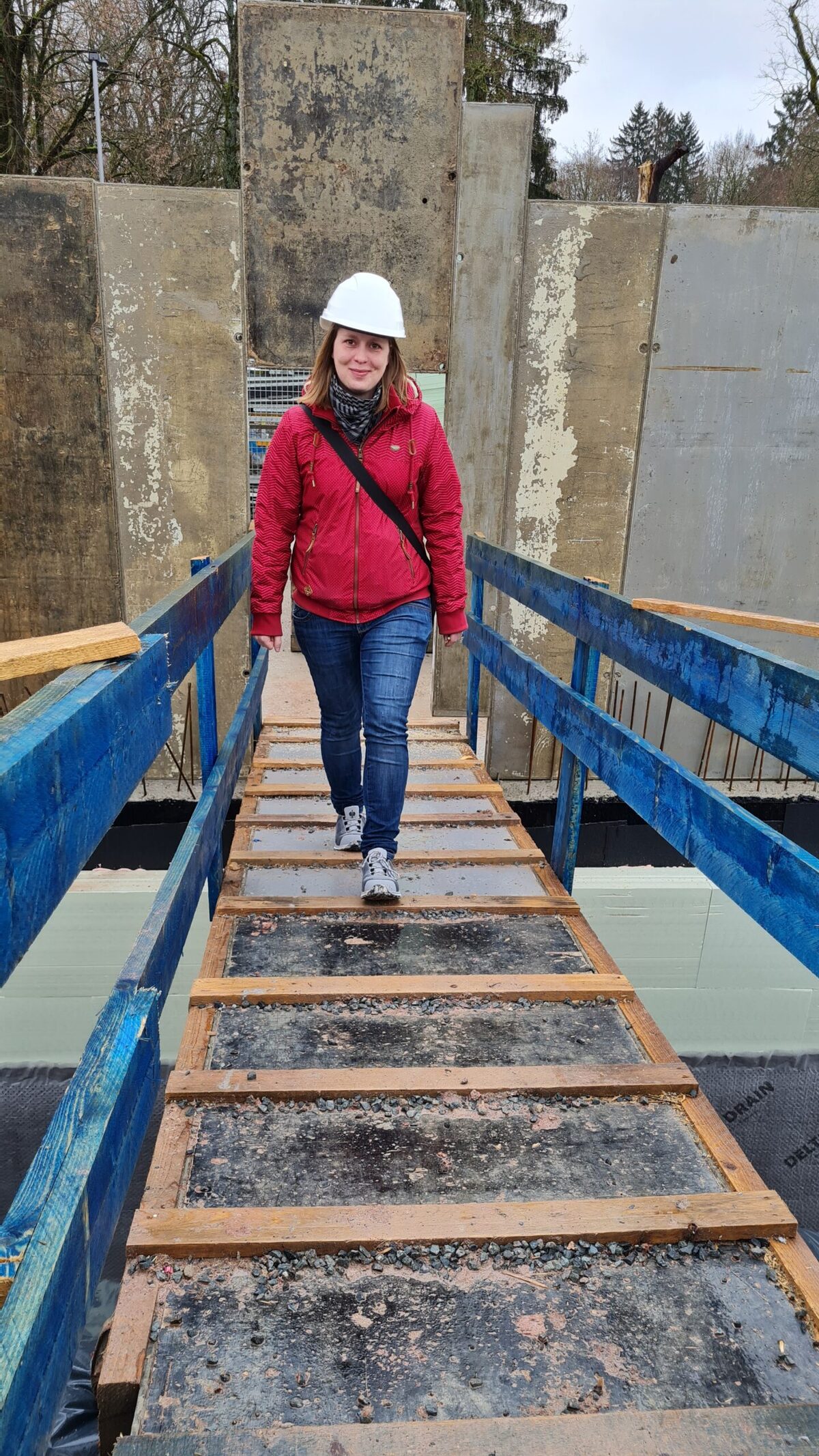 Bauleitung auf der Baustelle